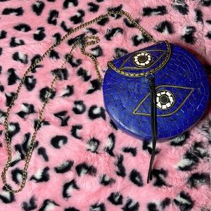 Evil Eye Stone Mosaic Crossbody Purse